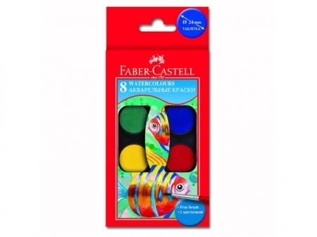 Acuarele 8 culori Pensula Faber-Castell