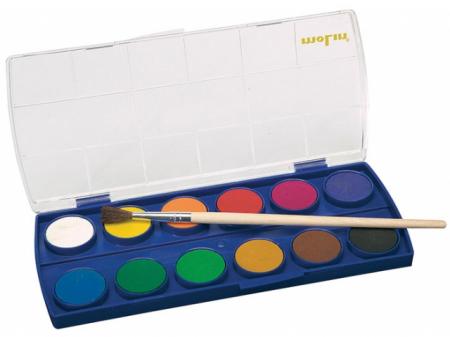 Acuarele cu pensula, 12 culori/set, MOLIN