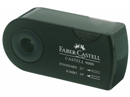 Ascutitoare Plastic Dubla Sleeve Verde Faber-Castell