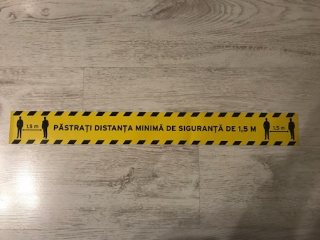 Autocolant plastifiat PASTRARE DISTANTA