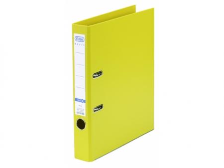 Biblioraft A4, plastifiat PP/PP, margine metalica, 50 mm, ELBA Smart Pro+ - galben