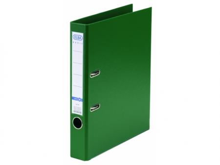 Biblioraft A4, plastifiat PP/PP, margine metalica, 50 mm, ELBA Smat Pro+ - verde