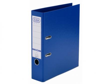 Biblioraft A4, plastifiat PP/PP, margine metalica, 80 mm, ELBA Smart Pro+ - albastru