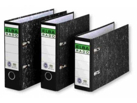 Biblioraft A5 landscape, margine metalica, 80mm, ELBA Rado - marmorat