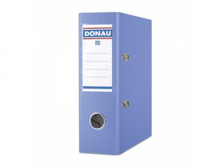 Biblioraft A5, plastifiat PP, margine metalica, 75 mm, DONAU - bleu