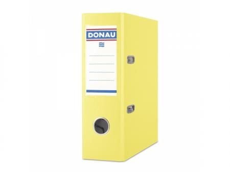 Biblioraft A5, plastifiat PP, margine metalica, 75 mm, DONAU - galben