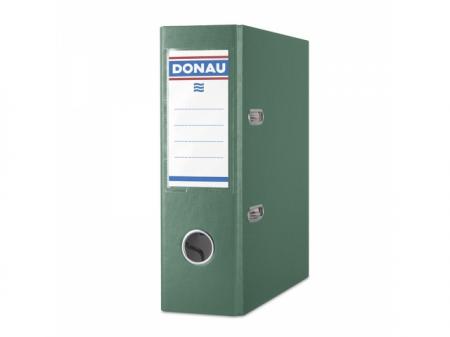 Biblioraft A5, plastifiat PP, margine metalica, 75 mm, DONAU - verde