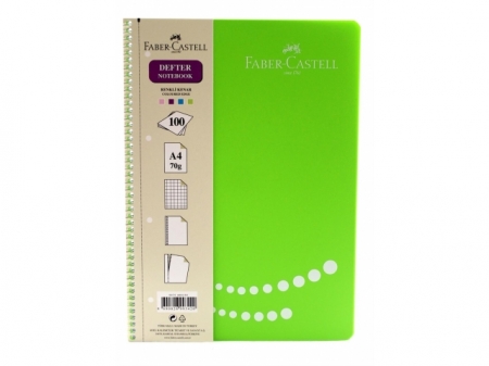 Caiet A4 100 File dictando Coperta PP Faber Castell