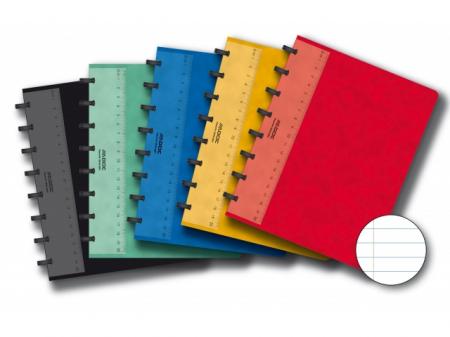 Caiet A5, 72 file - 90g/mp, coperta carton color embosat, AURORA Adoc - dictando