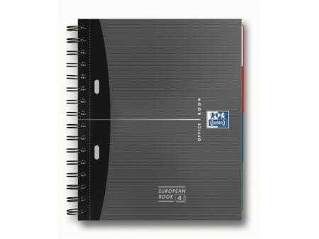 Caiet Birou Spira A4 120 File Cartonat 4 Sub Essentials Oxford