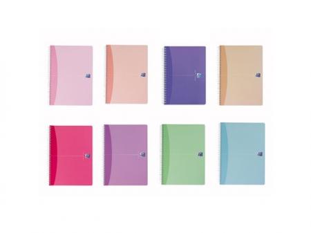 Caiet Birou Spiralat A4 90 File Coperta Cartonata Culori Asortate Beauty Oxford
