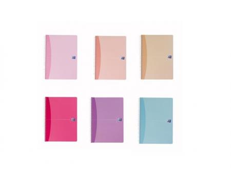 Caiet Birou Spiralat A5 90 File Aritmetica Coperta Cartonata Culori Asortate Beauty Oxford