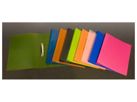 Caiet mecanic 2 inele - D16mm, coperti flexibile PP, AURORA - transparent color asortate