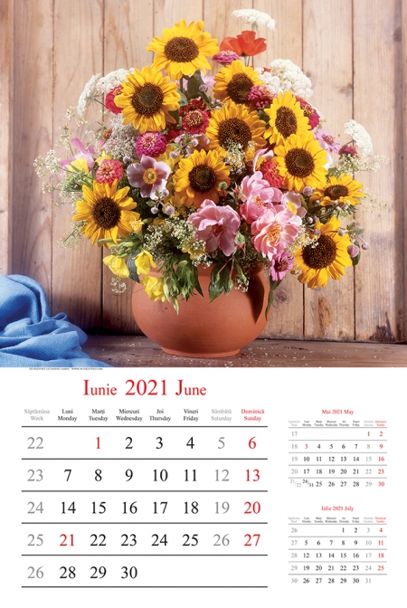 Calendar de perete Bouquets 2022