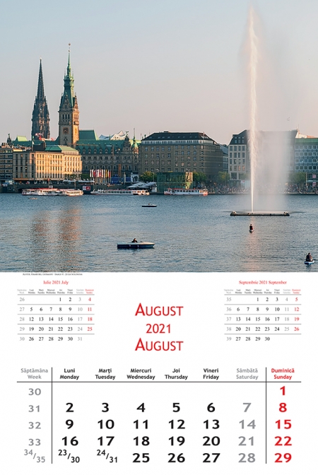 Calendar de perete Europe 2022
