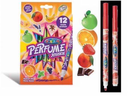 Carioca lavabila, parfumata, 12 culori/cutie, CARIOCA Perfume Xplosion
