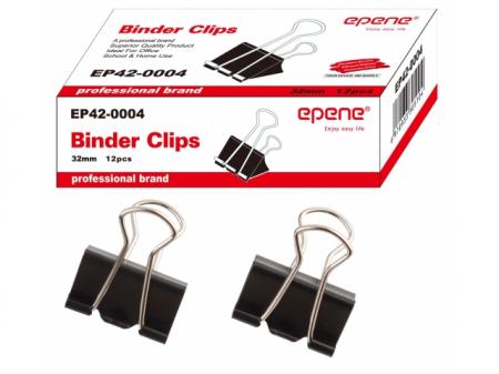 Clip hartie 32mm, 12buc/cutie, EPENE - negru