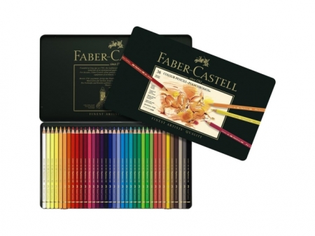 Creioane Colorate Polychromos 36 Culori Cutie Metal Faber-Castell