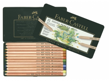 Creioane Pastel Pitt 12 Culori Faber-Castell