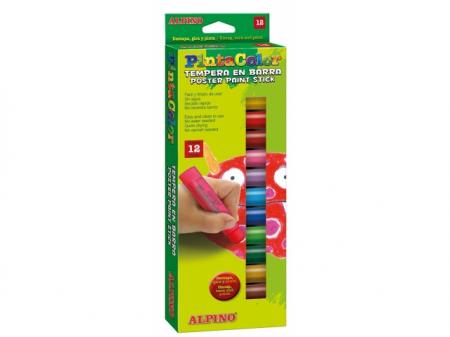 Creioane Tempera 12 culori/cutie, ALPINO PintaColor