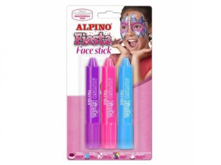 Creion pentru machiaj, 3 cul/blister, ALPINO Fiesta - Girls