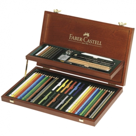 CUTIE LEMN 54 BUC ART&GRAPHIC COMPENDIUM FABER-CASTELL