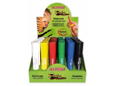 Display creioane pentru machiaj, 6 x 6culori/display, ALPINO Fiesta