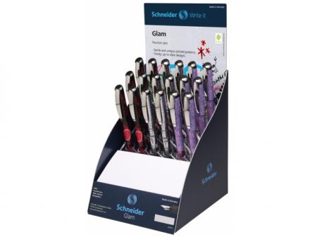 Display SCHNEIDER Glam, 17 stilouri - (6 x S-167717, 6 x S-167718, 5 x S-167719)