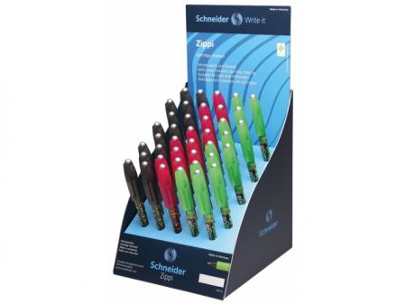 Display SCHNEIDER Zippi, 40 rollere cu cartus - (14 x S-187541, 13 x S-187544, 13 x S-187549)
