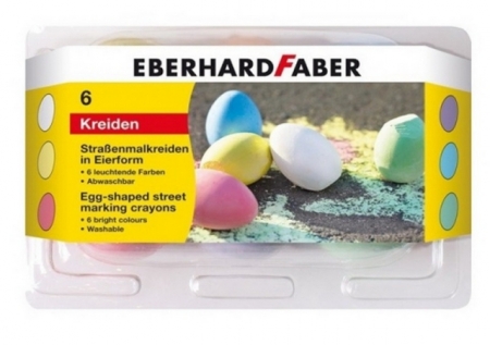 Creta 6 culori desen asfalt forma ou Eberhard Faber