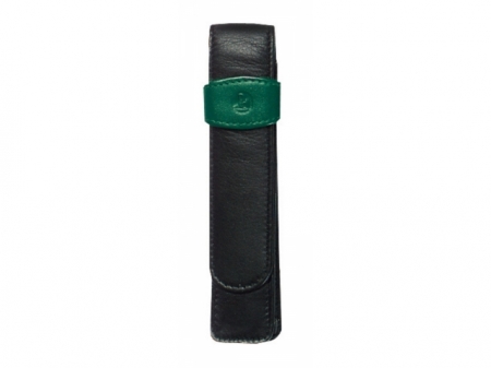 ETUI DE PIELE TG12, 1 INSTRUMENT, NEGRU/VERDE