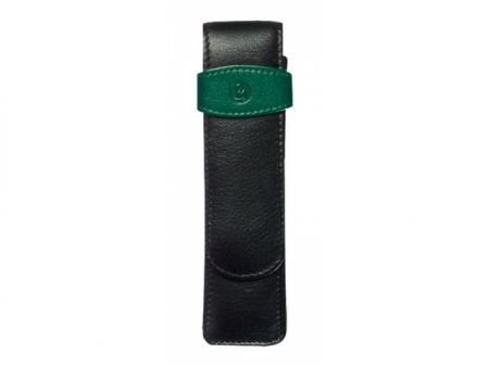 ETUI DE PIELE TG22 2 INSTRUMENTE,NEGRU/VERDE