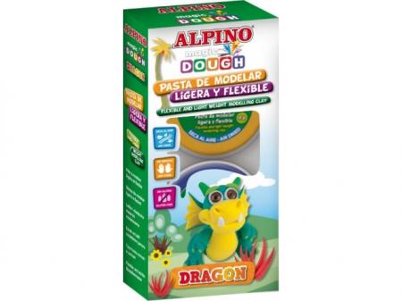 Kit 4 culori plastilina magica, ALPINO Dragon
