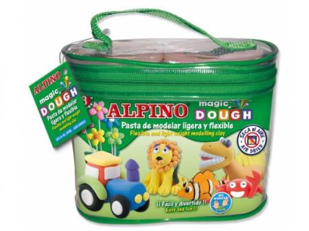 Kit 8 culori x 40gr plastilina magica, 320 grame, ALPINO Bolsa