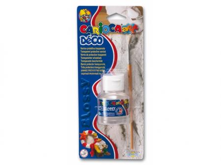 Lac protector 50ml + pensula, CARIOCA Deco Glossy