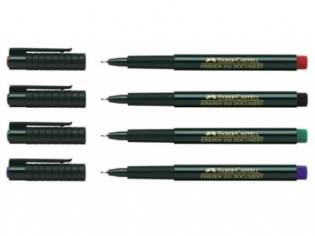 Liner 0.4 mm Finepen Negru 1511 Faber-Castell