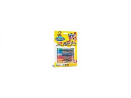 Lipici Glitter 6 culori/blister, CARIOCA Multicolours