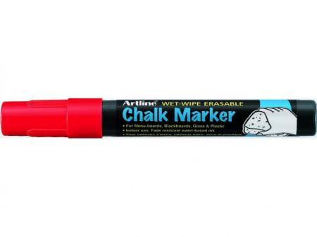 Marker cu creta ARTLINE, pentru table de scris, varf 12.0mm - rosu