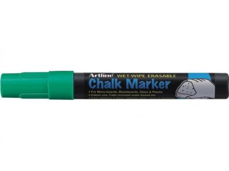 Marker cu creta ARTLINE, pentru table de scris, varf 4.0mm - verde