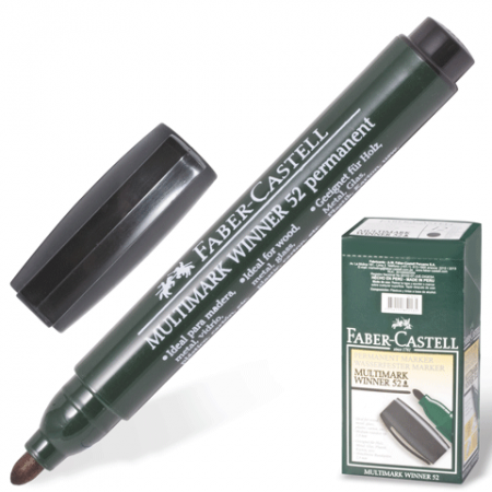 Marker Permanent NEGRU Varf Rotund Multimark Winner 52 Faber-Castell