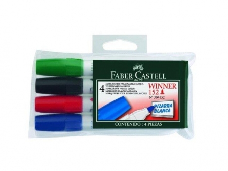 Marker Whiteboard Winner SET 4 CULORI 152 Faber-Castell