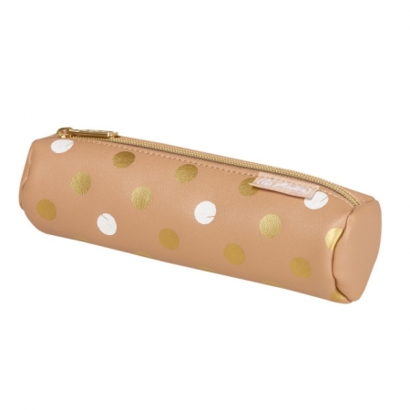 NECESSAIRE ROTUND, IMITATIE DE PIELE, DIMENSIUNE 20X6X6CM, MOTIV PURE GLAM