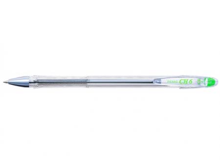 Pix PENAC CH6, transparent, 0.7mm, varf metalic - verde