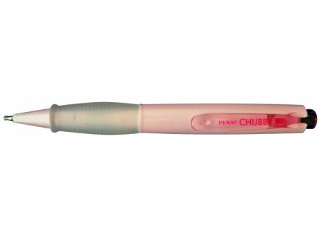Pix PENAC Mini Chubby, rubber grip, 1.0mm, corp roz pastel - scriere albastra