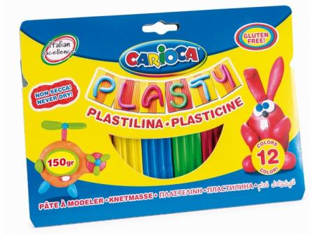 Plastelina, 12 culori/cutie, CARIOCA Plasty