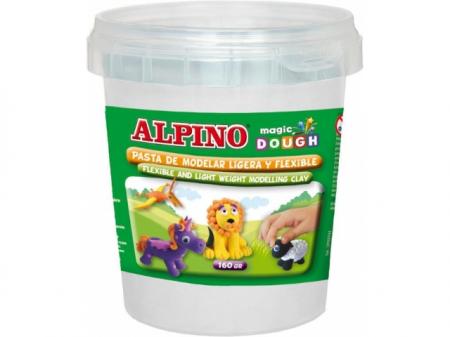 Plastilina magica, 160 grame/cutie, ALPINO - alba