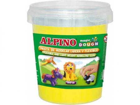 Plastilina magica, 160 grame/cutie, ALPINO - galbena