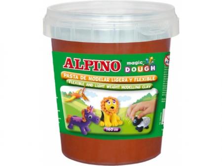 Plastilina magica, 160 grame/cutie, ALPINO - maron