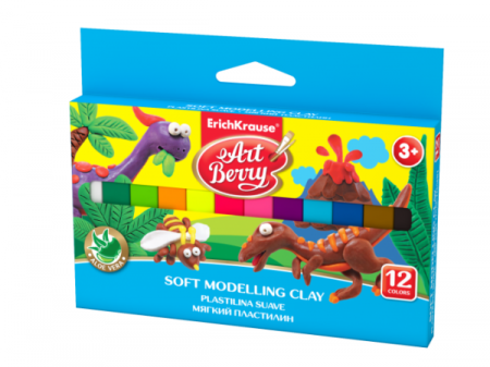 Plastilina moale cu aloe vera, non toxic, 12 culori 180 g