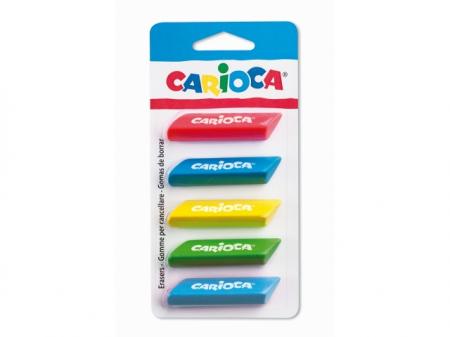 Radiere triunghiulare colorate, 6 buc/blister, CARIOCA